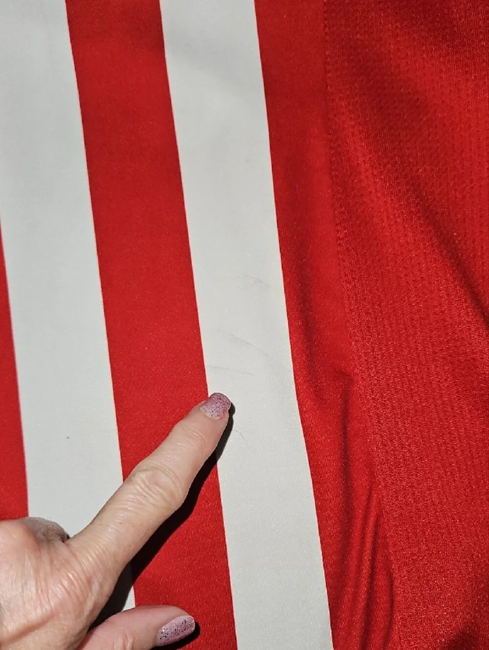 Adidas Chivas Red and White Striped Soccer Jersey Size XL - Picture 8 of 15
